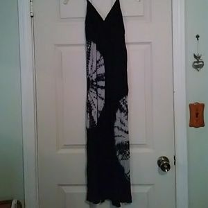 Raviya black tie dye maxi dress sz sm